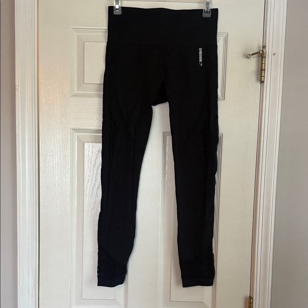 Gymshark Black LeggingsWith Textured Design